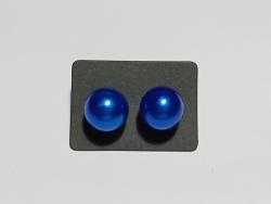 Perlenohrstecker Paar 12mm Blau