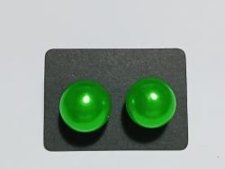 Perlenohrstecker 12mm Grün